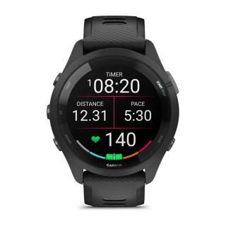 Garmin Forerunner 265, luneta Black, pouzdro Black, řemínek silicone Black/Gray