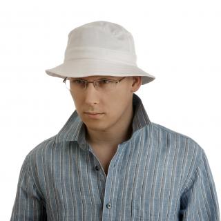Bílý letní pánský klobouk Velikost: 55