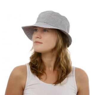Dámský letní jemně kostkovaný klobouk Velikost: 55
