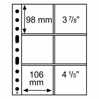 Albové listy GRANDE, 6 kapes, 106 x 98 mm