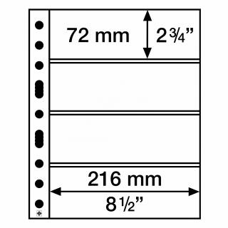 Albové listy GRANDE SH312 Velikost: 72 x 216 mm (4 kapsy)