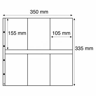 Albové listy MAXIMUM, 6 kapes, 105 x 155 mm Typ: Bílé