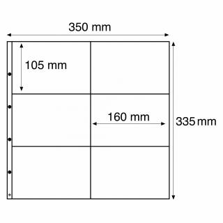 Albové listy MAXIMUM, 6 kapes, 160 x 105 mm Typ: Bílé