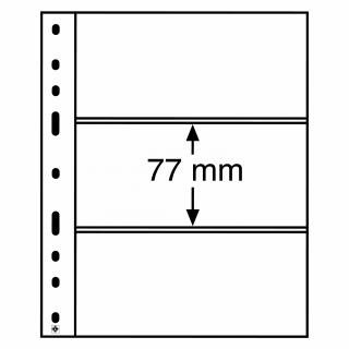 Albové listy OPTIMA, 3 kapsy, 180 x 77 mm Typ: Černé