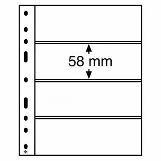 Albové listy OPTIMA, 4 kapsy, 180 x 58 mm Typ: Čiré