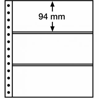 Albové listy R, 3 kapsy, 248 x 94 mm Typ: Čiré