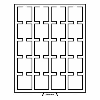 Boxy na mince, čtvercové, černé Velikost 1 pole: 50 x 50 mm