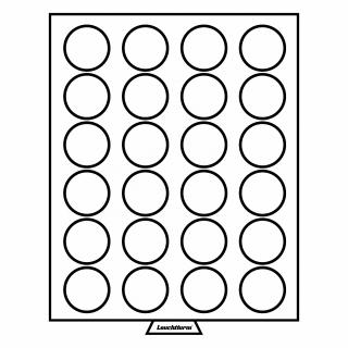 Boxy na mince, kulaté, tmavě červené Velikost 1 pole: Ø 41 mm