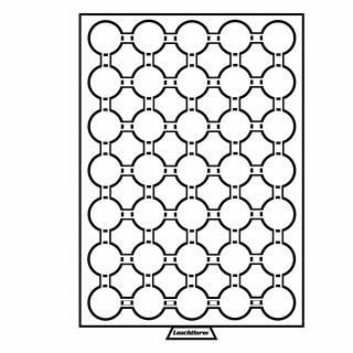 Boxy na mince v bublinkách, tmavě červené Velikost 1 pole: Ø 26 mm