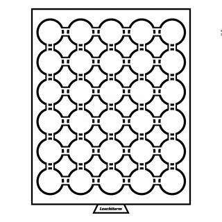 Boxy na mince v bublinkách, tmavě červené Velikost 1 pole: Ø 33 mm