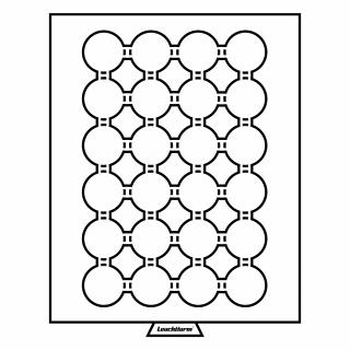 Boxy na mince v bublinkách ULTRA INTERCEPT Velikost 1 pole: Ø 28-29 mm