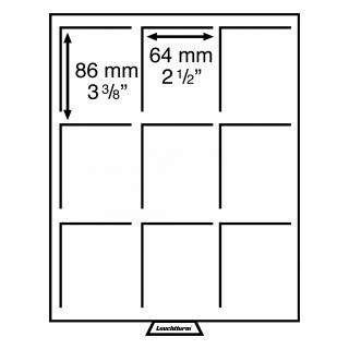 Boxy na mince XL Velikost 1 pole: 63 x 85 mm (SLABS)