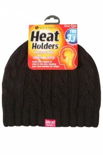 Dámská thermočepice Heat Holders - pletená Barva: Černá