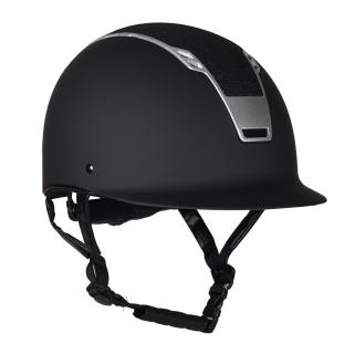 jezdecká helma Horka Sparrow Barva: černá / stříbrná, Velikost: M / L