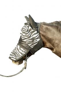 Maska proti hmyzu zebrovaná s nosem Velikost: Pony