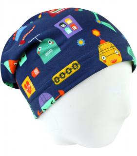 Jarní/podzimní čepice Roboti 48-50 cm