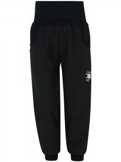 V-Mart, Černé softshellové kalhoty (s fleecem) 104