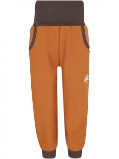 V-Mart, Hnědé softshellové kalhoty (s fleecem) 110