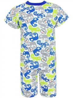 V-Mart, Pyžamo s krátkým rukávem Chameleoni - modří 104