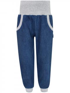 V-Mart, SLIM Tepláky s vysokým pasem - jeans 104