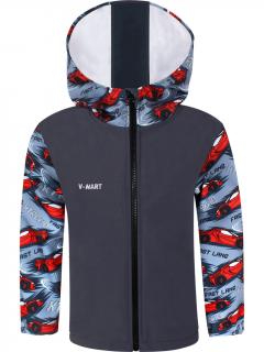 V-Mart, Softshellová bunda Závodní auta (s fleecem) 134/140