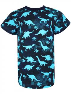 V-Mart, Tričko s krátkým rukávem Dinosauři - modré 104