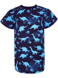 V-Mart, Tričko s krátkým rukávem Dinosauři - modré 128