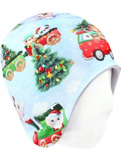 V-Mart, Zateplená čepice Vánoční vláček 52-54 cm