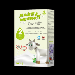 Kojenecké kozí mléko pokračovací NAŠE MLÉKO 2, 525g