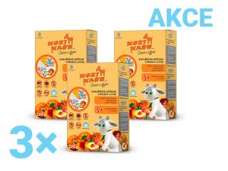 Kozí kaše kukuřično-rýžová s broskví a dýní multipack 3x225g