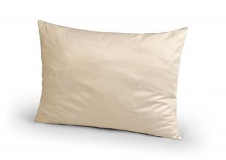 Vlněný polštář Besky Premium Varianta: set Premium: polštář 60×45 cm + povlečení ze 100% biobavlny v barvě šampaňské béžové 60×45 cm
