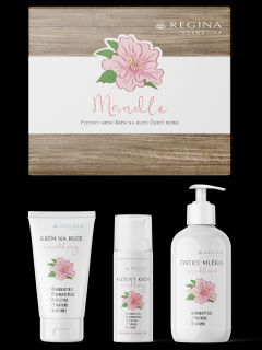 Dárková sada | Mandle  Čistící mléko + Krém na ruce + Pleťový krém