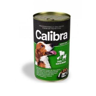 Calibra Dog konz. jehněčí+hovězí+kuřecí v želé 1240g