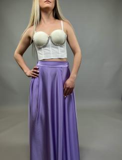 Crop top na zapínání SHELIE/WHITE Velikost: S