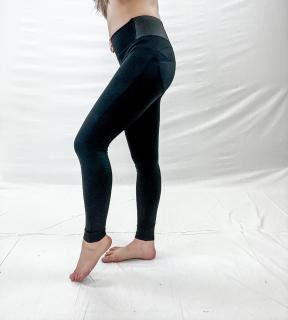 Legíny stahovací BLACK/PRUHY Velikost: XL