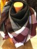Maxi šátek Debra Barva: Vínovo-černá