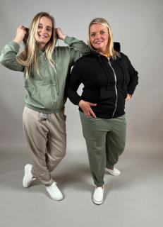 Mikina na zip SENDETINE Velikost a barva: Černá L/XL