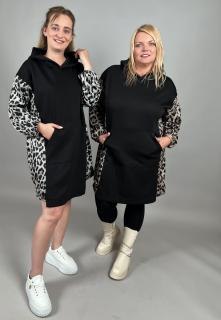Mikinové šaty LEOPARD Barva: Šedá