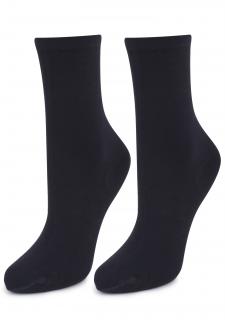 Bavlněné dámské ponožky FORTE 58 BLACK, ONE-SIZE (univerzální)