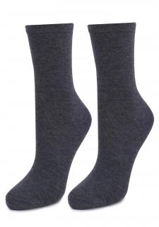 Bavlněné dámské ponožky FORTE 58 MELANGE GREY, ONE-SIZE (univerzální)