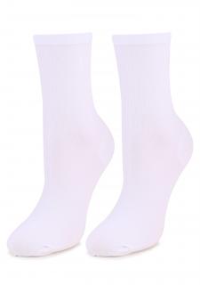 Bavlněné dámské ponožky FORTE 58 WHITE, ONE-SIZE (univerzální)