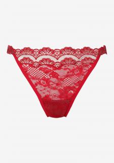 Krajková tanga s regulací AMOUR POUPEE MARILYN RED, L/XL