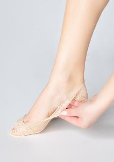 Nízké ponožky LACE P35 BEIGE, ONE-SIZE (univerzální)