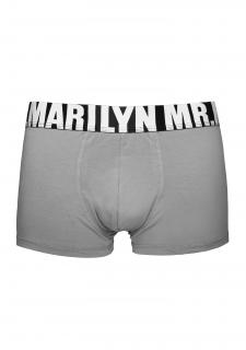 Pánské bavlněné boxerky MR MARILYN LETTERS BOXER GREY, M