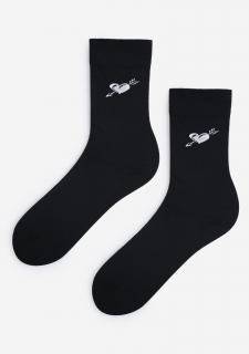 Pánské bavlněné ponožky se srdíčky LOVE ME TENDER MARILYN BLACK, 40/45