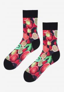 Pánské ponožky s ovocem MEN SPECIAL TROPICAL 1 MARILYN BLACK/MULTICOLOR, 41/45