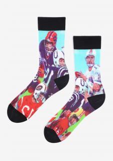 Pánské ponožky z egyptské bavlny AMERICAN FOOTBALL MARILYN BLACK/MULTICOLOR, 41/45