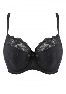 Polovyztužená podprsenka pro větší velikosti ROMANTICA 01 BLACK, 80G