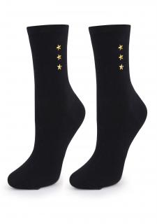 Ponožky SC THREE STAR BLACK, ONE-SIZE (univerzální)