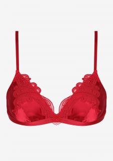 Saténová podprsenka bez výztuže FRANCESCA POUPÉE MARILYN RED, XS